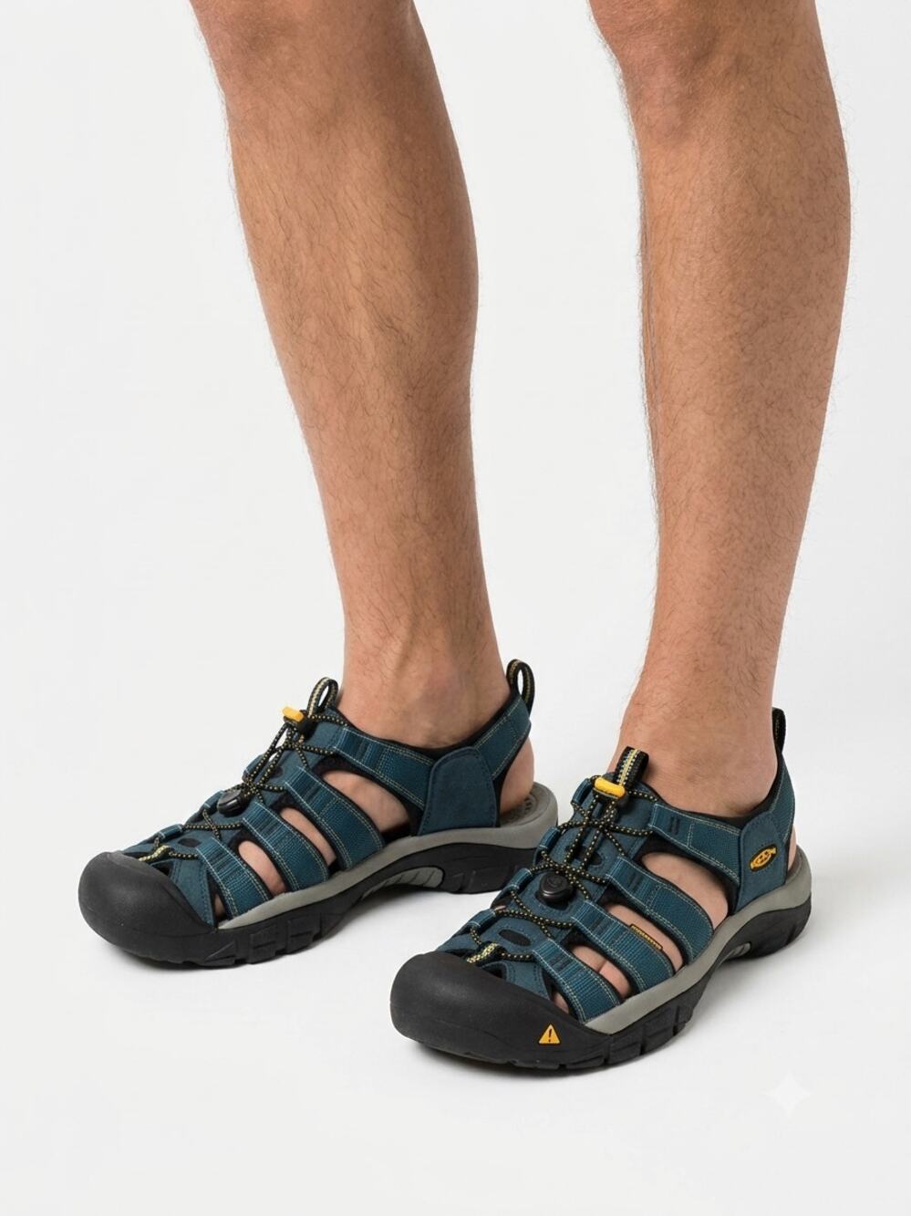 KEEN Newport H2 Waterproof Hiking Sandals Mens 8 Navy Grey Closed-Toe Outdoor